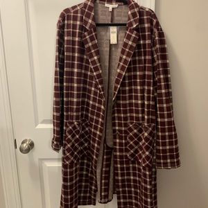 NWT Plaid Anthropologie blazer coat